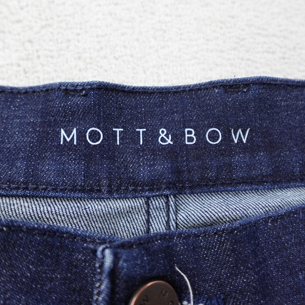 Mott and Bow Straight Crosby Jeans Mens 36 Blue Denim Stretch Dark Wash Pants - Picture 8 of 16